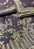 Vue rapprochée du bustier et des manches du Lehenga Hayana.