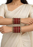 Bracelets Indiens Aarya – Rouge
