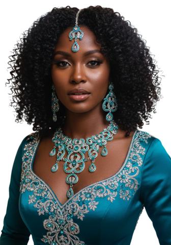 Indian set Red silver Mridula