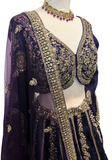 Lehenga Iraya – Prune brodé