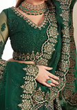 Tenue mariée indienne verte élégante