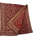 Châle Banarasi en Velours Rouge - Narkis Fashion