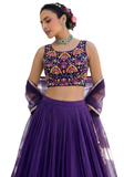 lehenga violet femme soiree disha amethyste narkis fashion