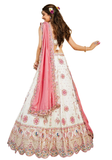 lehenga ivoire rose mariage brodé georgette narkis fashion