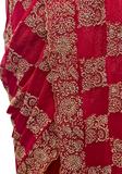 Beautiful trendy yellow orange Leena saree