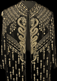 sherwani dragon couture homme velours noir