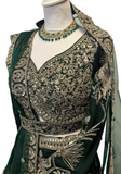 Lehenga Mehrana – Vert Émeraude - Narkis Fashion