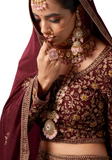 Rachana burgundy bridal lehenga