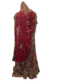 Tenue de mariée indienne artisanale rouge