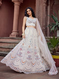 Tenue mariage indienne blanc cassé – Lehenga Ridhima