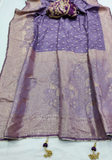 Sneha burgundy Banarasi silk saree