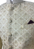 Sherwani mariage beige doré Ranbir