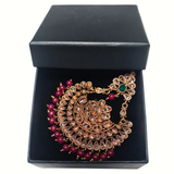 Golden Red Wedding Head Jewel