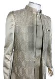 Sherwani homme champagne brocart mariage indien