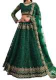 Lehenga Bhavana – Vert Émeraude Brodé