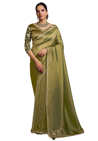 SARI VANYA – Doré et Vert - Narkis Fashion