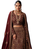 Rachana burgundy bridal lehenga