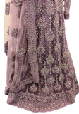 Lehenga Saesha - Mauve brodé - Narkis Fashion