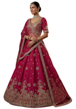 Lehenga Mariée Deepika Rouge Rubis