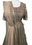 ensemble lehenga bustier jupe voile ceinture