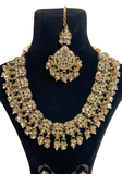 Parure indienne Roshni Champagne avec collier boucles tikka et coffret