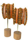 Bracelets Heera orange doré - Lot pour 2 mains