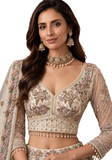 Lehenga Zaya – Ivoire Beige Brodé