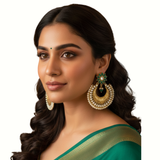 Shadita Green Indian Earrings