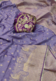 Sneha burgundy Banarasi silk saree