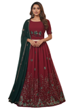 Lehenga bordeaux sequin Bhavna