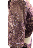Sari Anita - Chiffon shimmer Prune et Lilas - Narkis Fashion