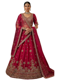 Lehenga Mariée Deepika Rouge Rubis
