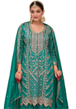 Ensemble ZAREEN – Vert Émeraude Royal - Narkis Fashion