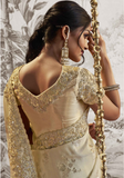Beau sari designer beige Nahida