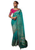Sari mariage vert Oorvashi