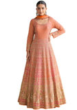 Robe Liyana - Orange et Rose Brodée Or