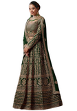 Lehenga mariée vert émeraude Mahjabeen