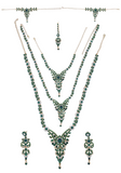 Parure de mariée Zahira – Vert Émeraude & Doré