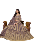 lehenga taupe brodé invité mariage tenue indienne chic