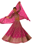 Détails sequins lehenga rose
