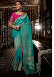 Sari mariage vert Oorvashi