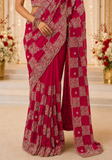 Beautiful trendy yellow orange Leena saree