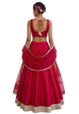 lehenga rouge mariage femme disha ruby narkis fashion