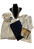 groom box mariage homme sherwani beige bleu turban mala chaussures mariage indien