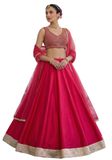 lehenga rouge mariage femme disha ruby narkis fashion