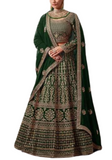 Lehenga mariée vert émeraude Mahjabeen