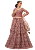 Lehenga nuptial taupe Nirosha