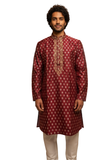 Kurta homme Ayaan bordeaux
