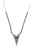 Parure de mariée Zahira – Vert Émeraude & Doré