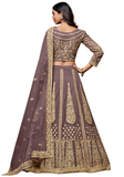 lehenga taupe brodé invité mariage tenue indienne chic